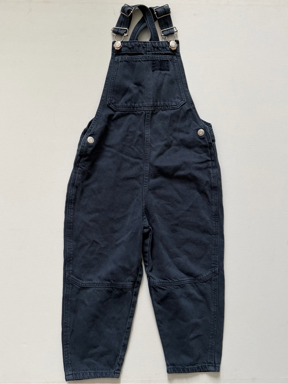 Zara Dark Blue Kids Denim Overalls with Adjustable Straps Size 4-5